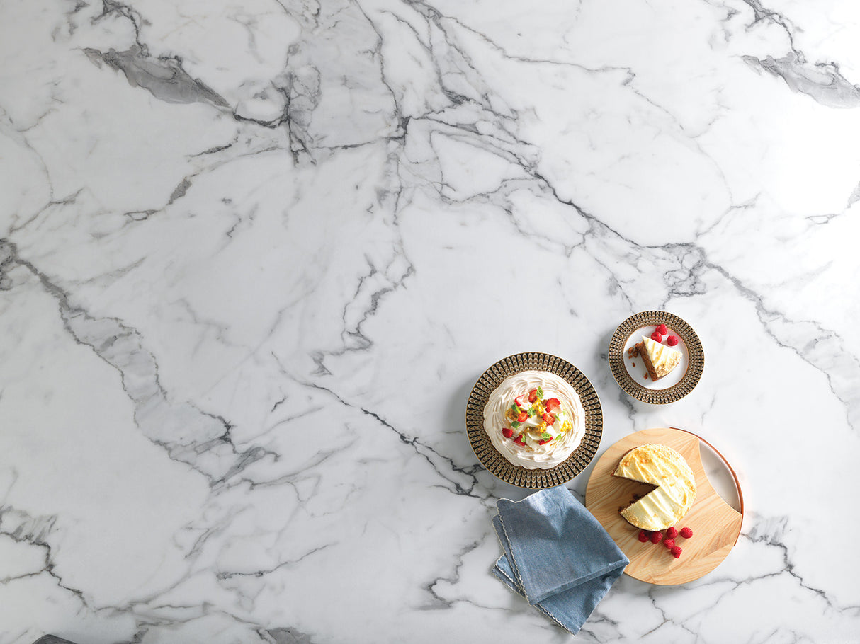LamTop 3460 Marble Luxe Laminate Kitchen Worktop - Matte 58 Finish