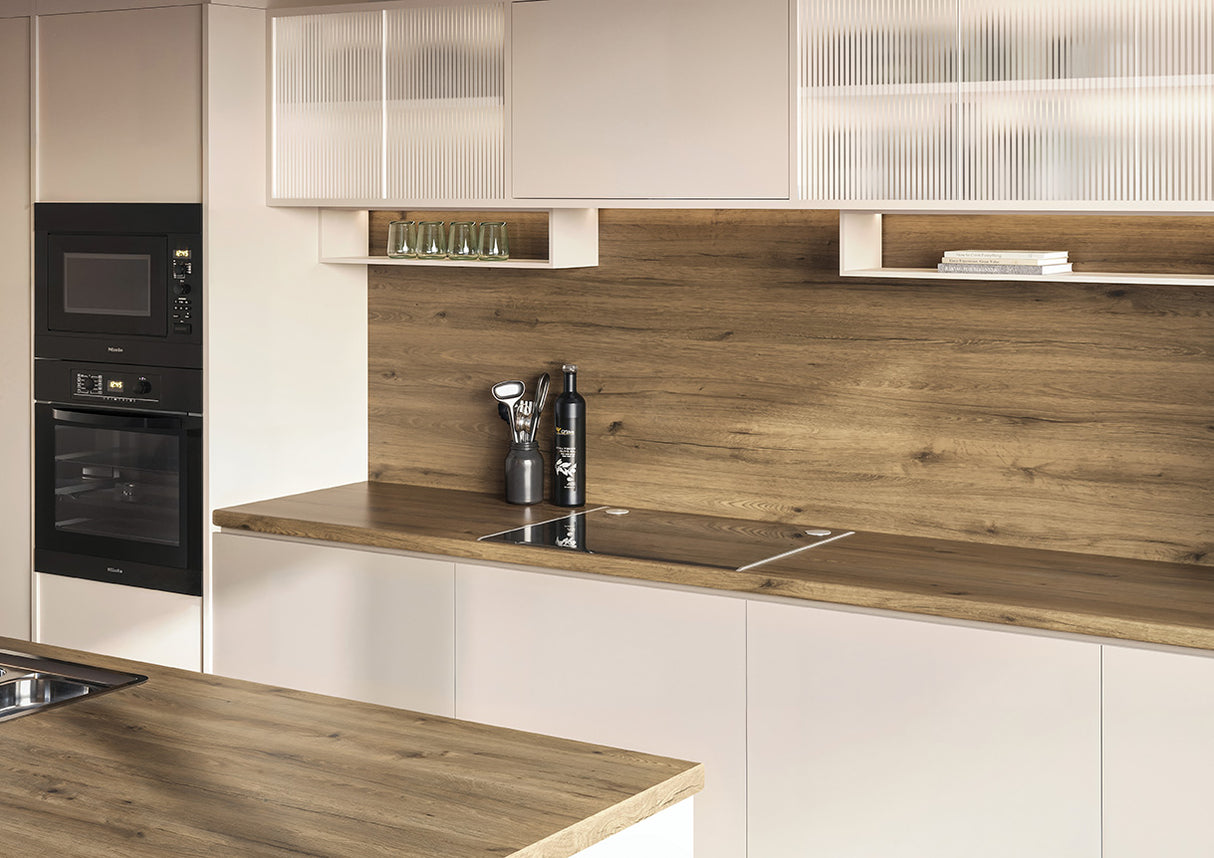 LamTop 5854 Natural Fresh Oak Laminate Kitchen Worktop - Lumber Finish