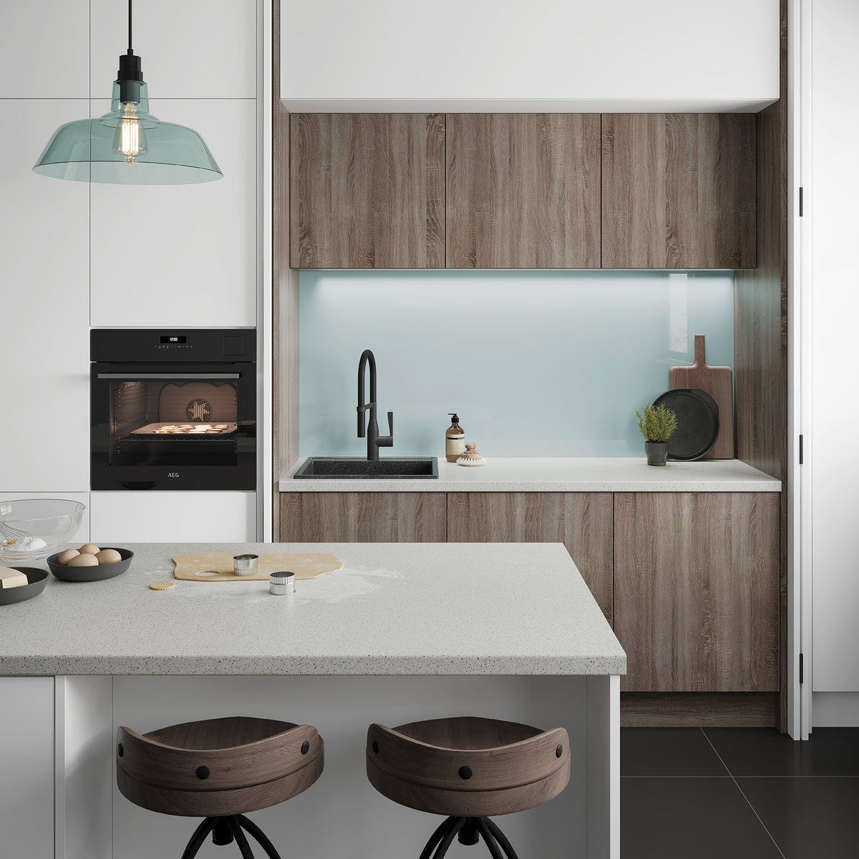 LamTop 5943 Luna Stone Laminate Kitchen Worktop - Matte 58 Finish