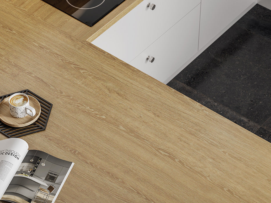 LamTop 8853 Countryside Oak Laminate Kitchen Worktop - Lumber Finish