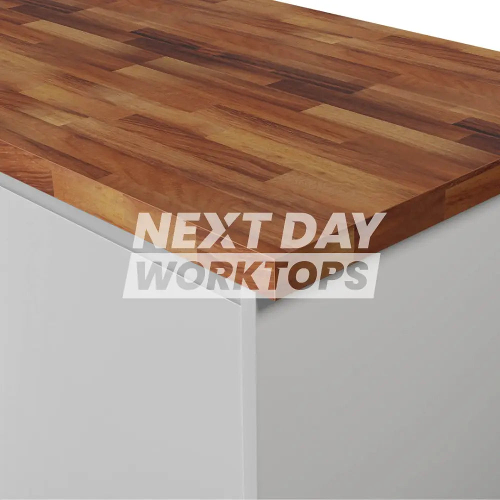 Deterra Solid Iroko Real Wood Kitchen Upstand
