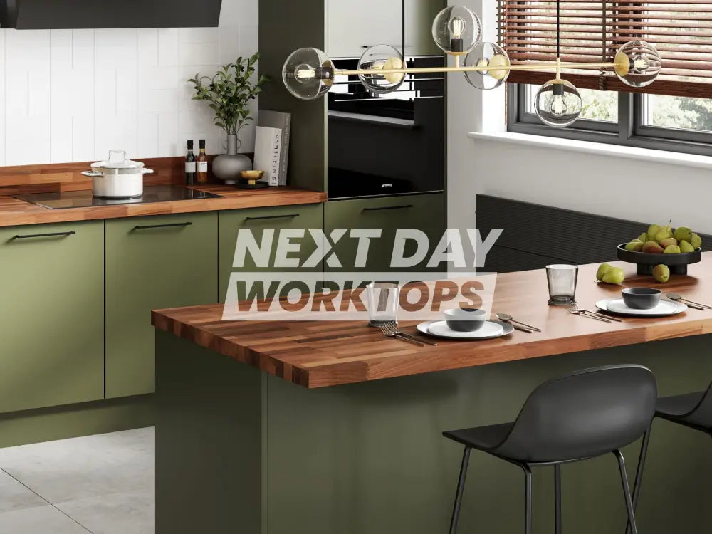 Deterra Solid Walnut Real Wood Kitchen Upstand