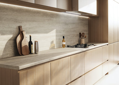 LamTop 5812 Travertine Haze Laminate Kitchen Worktop - Ardesia Finish