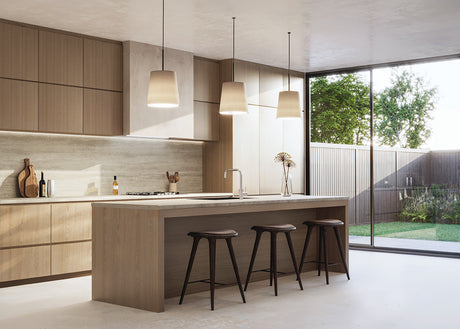 LamTop 5812 Travertine Haze Laminate Kitchen Worktop - Ardesia Finish