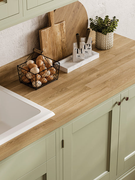 LamTop 5932 Heritage Block Laminate Kitchen Worktops - Essence Finish