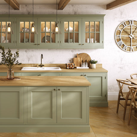 LamTop 5932 Heritage Block Laminate Kitchen Worktops - Essence Finish