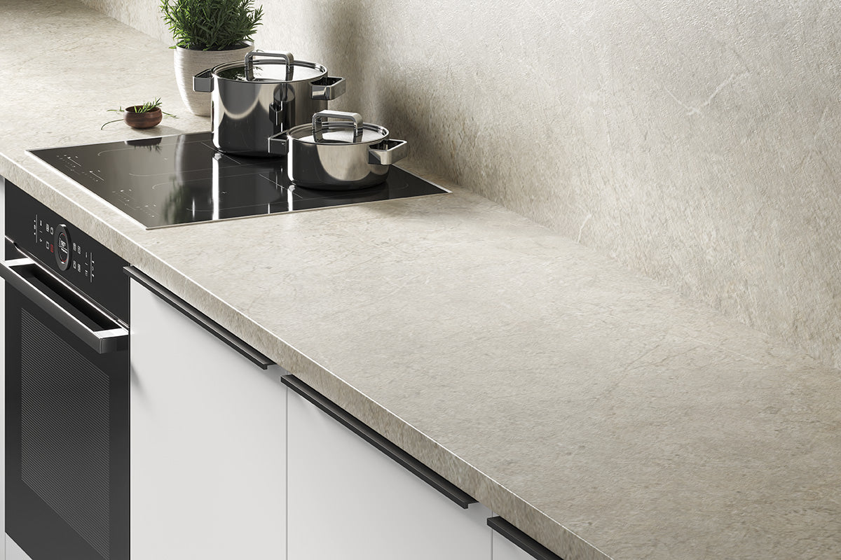 LamTop 8368 Cream Marmara Bliss Laminate Kitchen Worktop - Ardesia Finish
