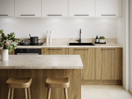 LamTop 8368 Cream Marmara Bliss Laminate Kitchen Worktop - Ardesia Finish