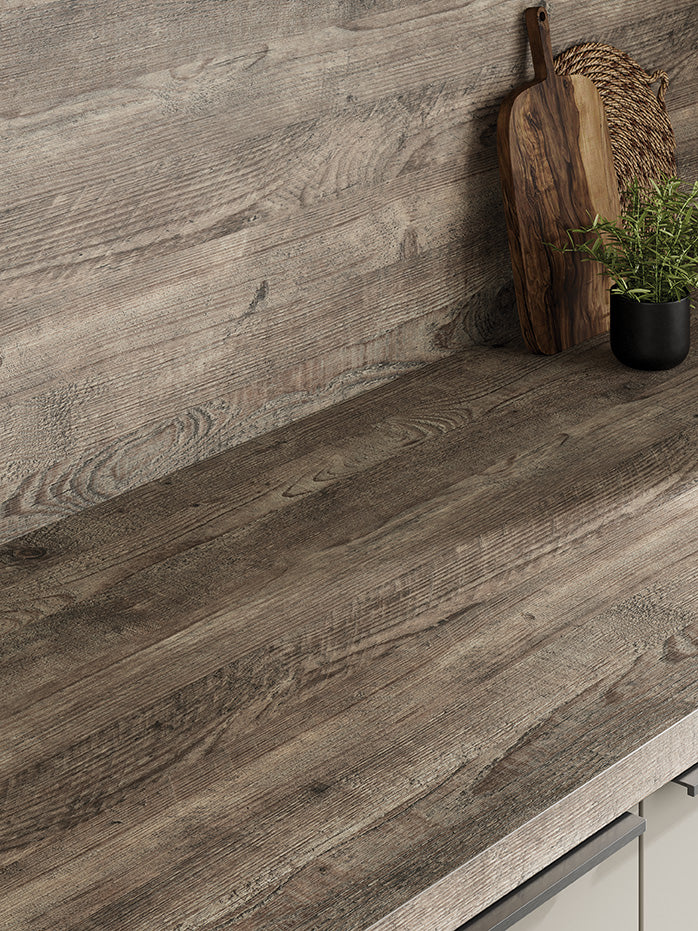 LamTop 8379 Rustic Ravine Laminate Kitchen Worktops - Lumber Finish