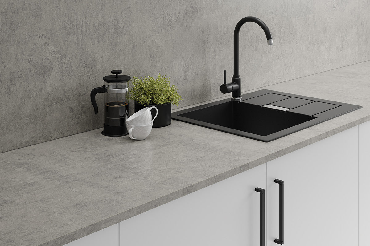 LamTop 8830 Concrete Elements Laminate Kitchen Worktops - Scovato Finish