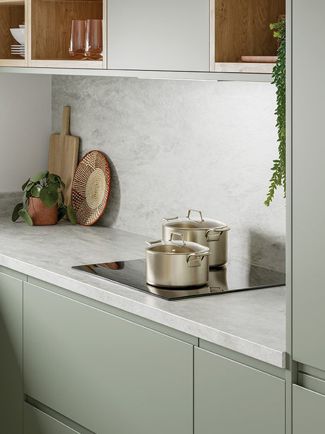 LamTop 9306 White Marble Elegance Laminate Kitchen Worktop - Ardesia Finish