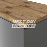 Deterra Solid Full Stave Oak Real Wood Kitchen Worktops 40mm (T)