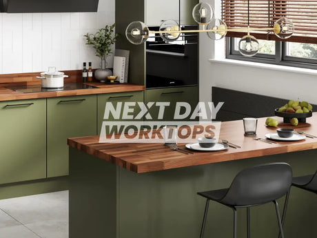 Deterra Solid Walnut Real Wood Kitchen Upstand