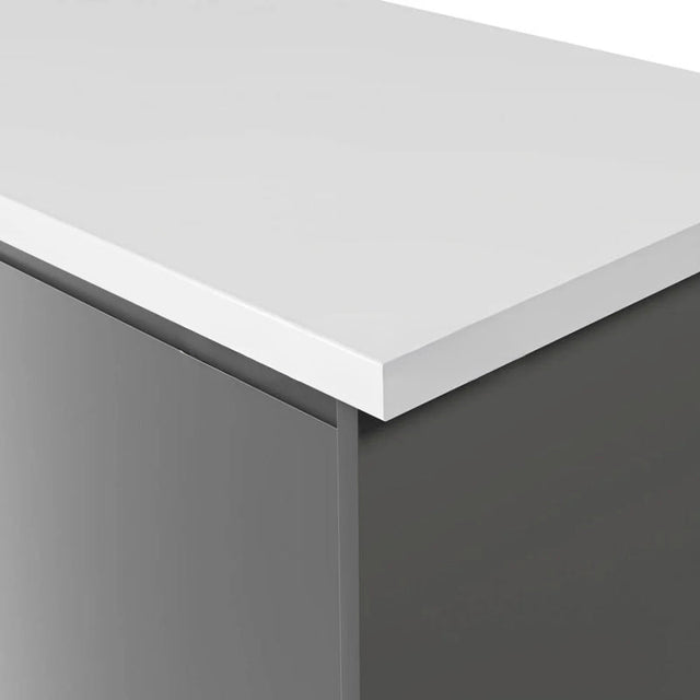 Formica Originals PP6340 Crisp White 22mm Square Edge Laminate Kitchen Worktop - Essence Finish- Free Sample