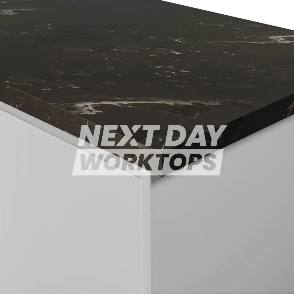 Formica Originals PP5015 Black Painted Marble Laminate Kitchen Worktops - Satin NDF Finish