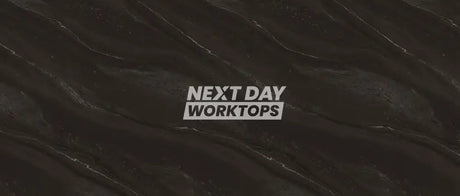 Formica Originals PP5015 Black Painted Marble Laminate Kitchen Worktops - Satin NDF Finish