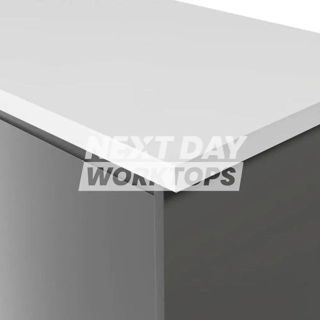 Formica Originals PP6340 Crisp White 38mm Postformed Laminate Kitchen Worktop - Essence Finish